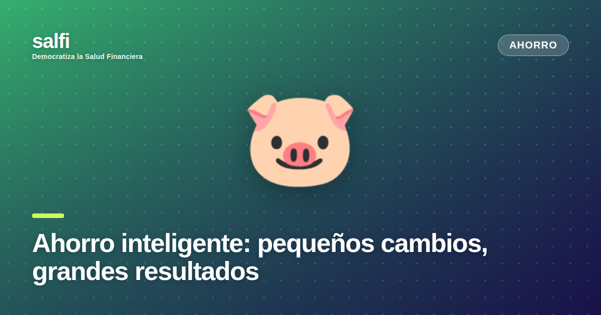 Portada: ahorro inteligente