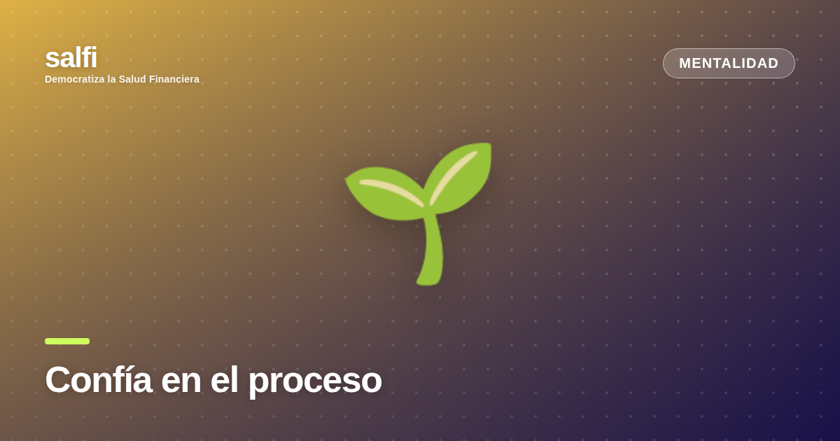 Portada: confía en el proceso