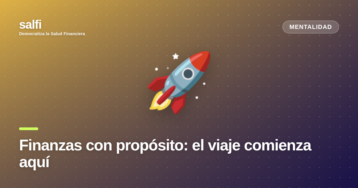 Portada: finanzas con propósito